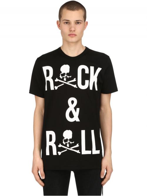 MASTERMIND WORLD ROCK&ROLL织棉黑色T恤